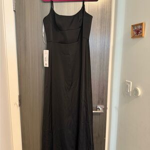 Lovely satiny black dress from Azazie with Kylie and Kendall in size 14.  NWT